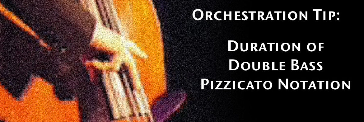 Duration of Double Bass Pizzicato Notation